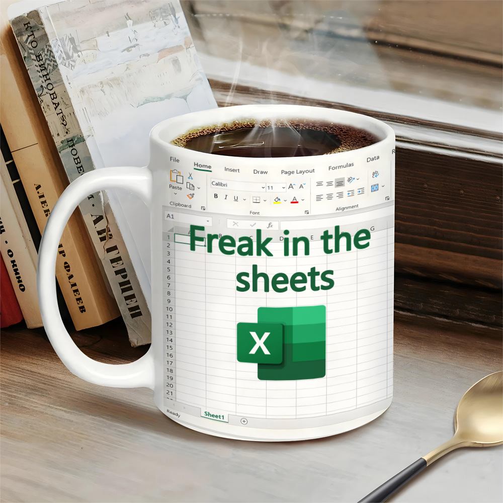 excel Freak in the sheets mug
