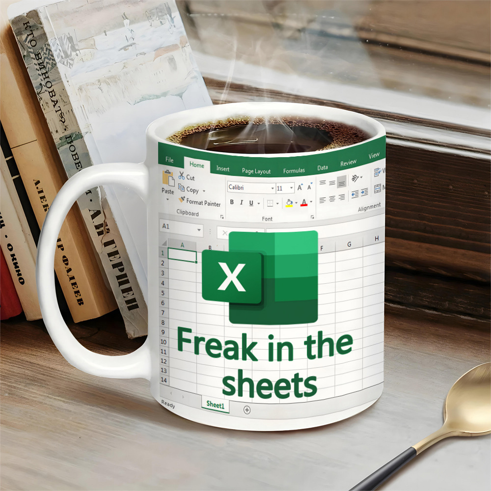 excel Freak in the sheets mug