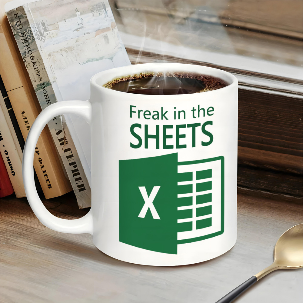 excel Freak in the sheets mug