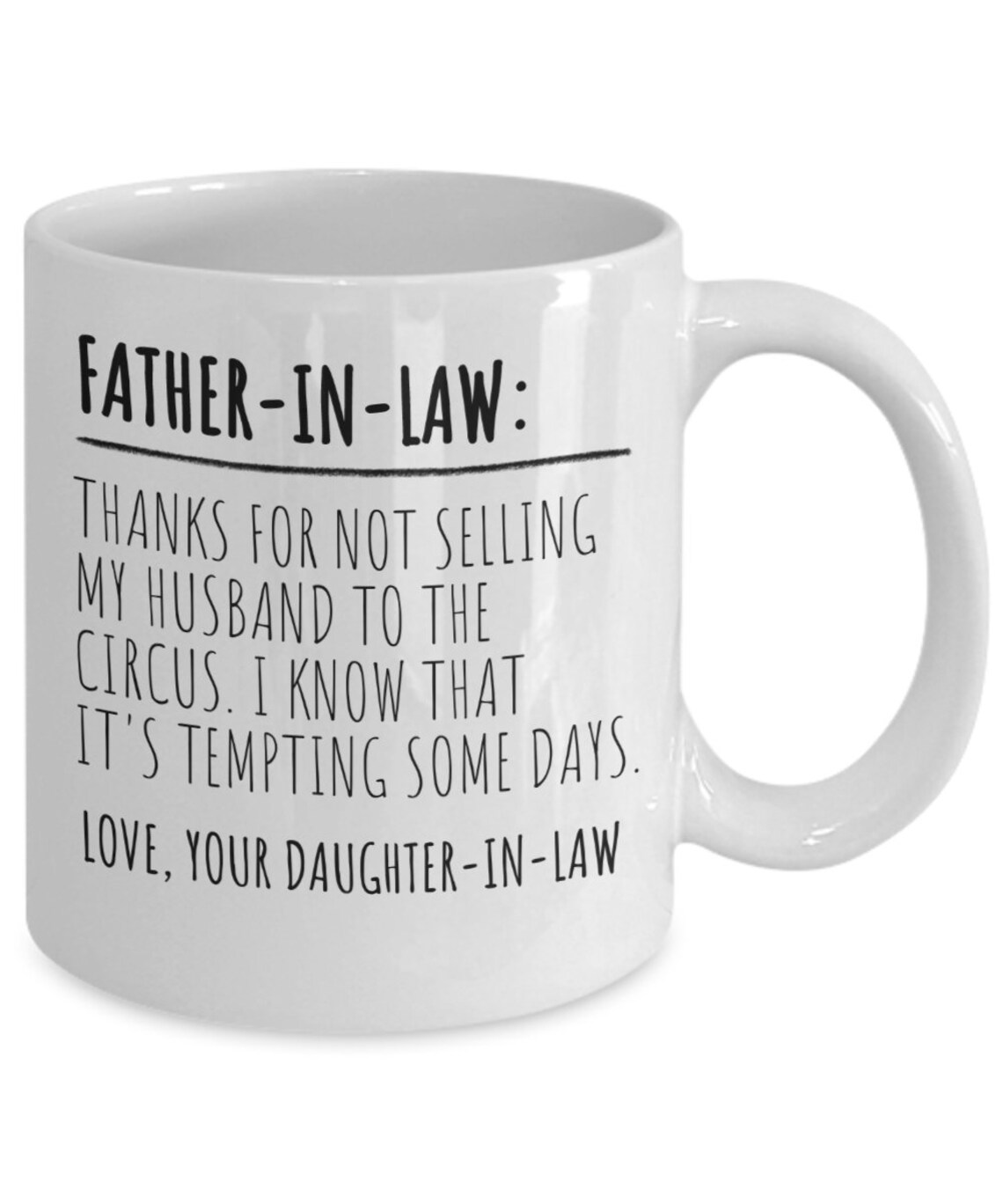 Funny Father in Law Gift from Daughter in Law Mug