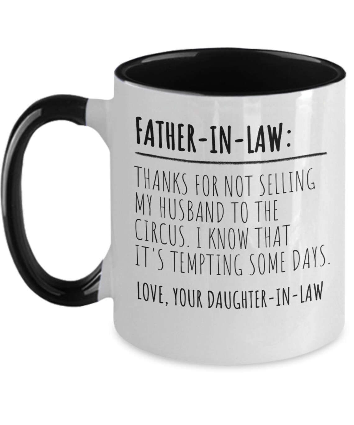 Funny Father in Law Gift from Daughter in Law Mug