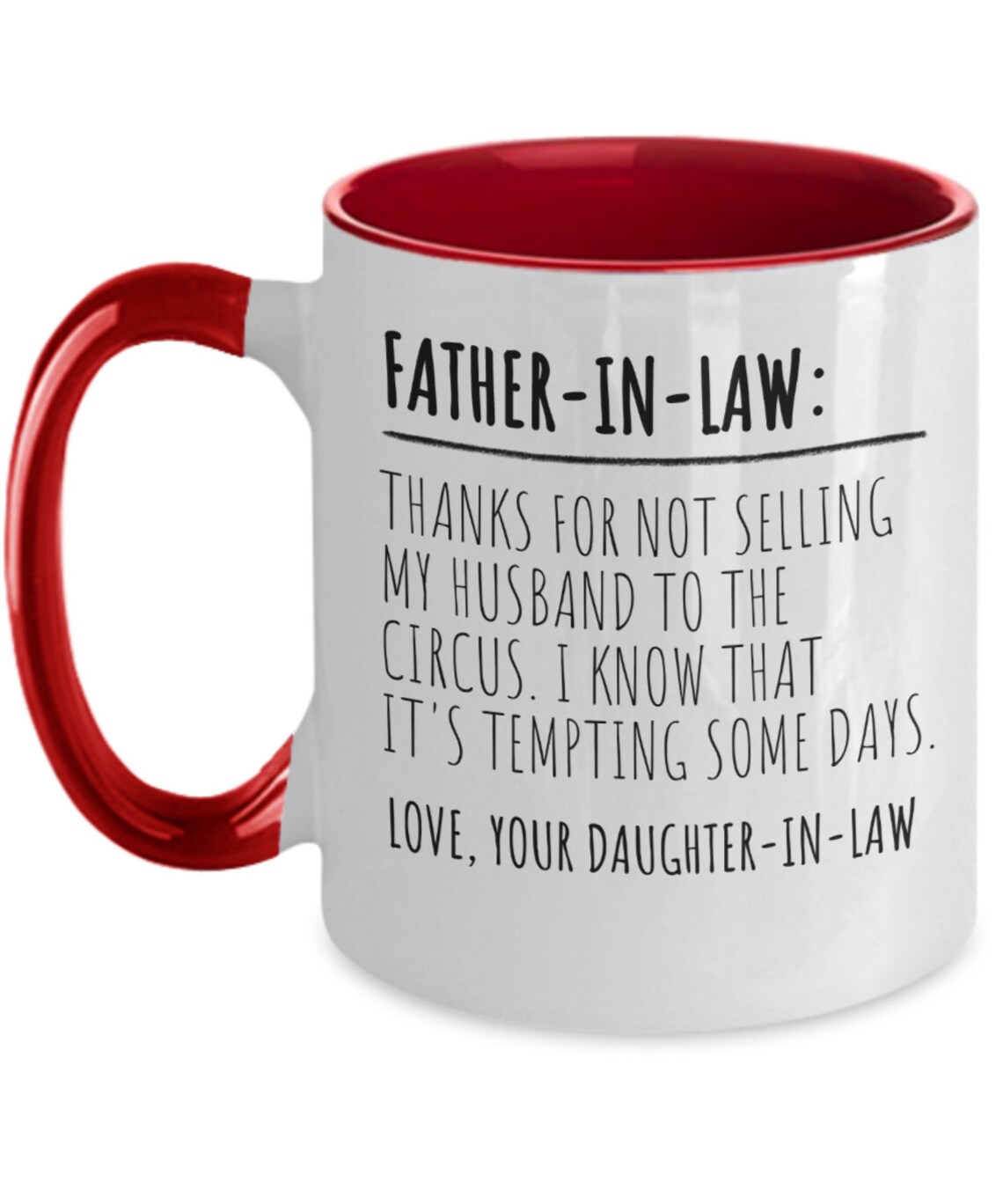 Funny Father in Law Gift from Daughter in Law Mug