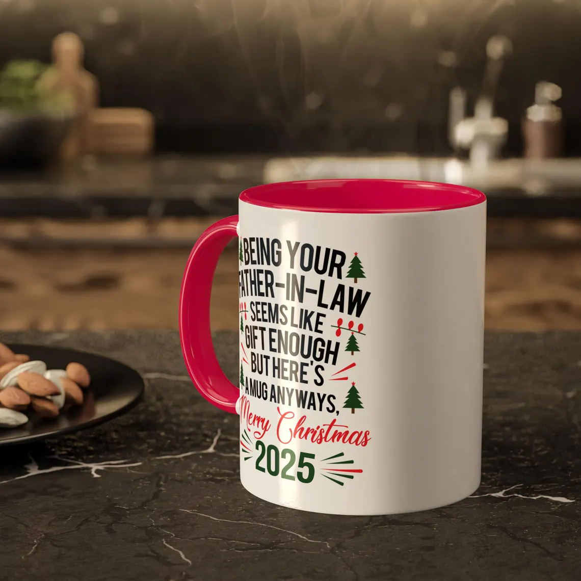 Being Your Father-In-Law Christmas Gift 2025 Colorful  Coffee Cup Mug