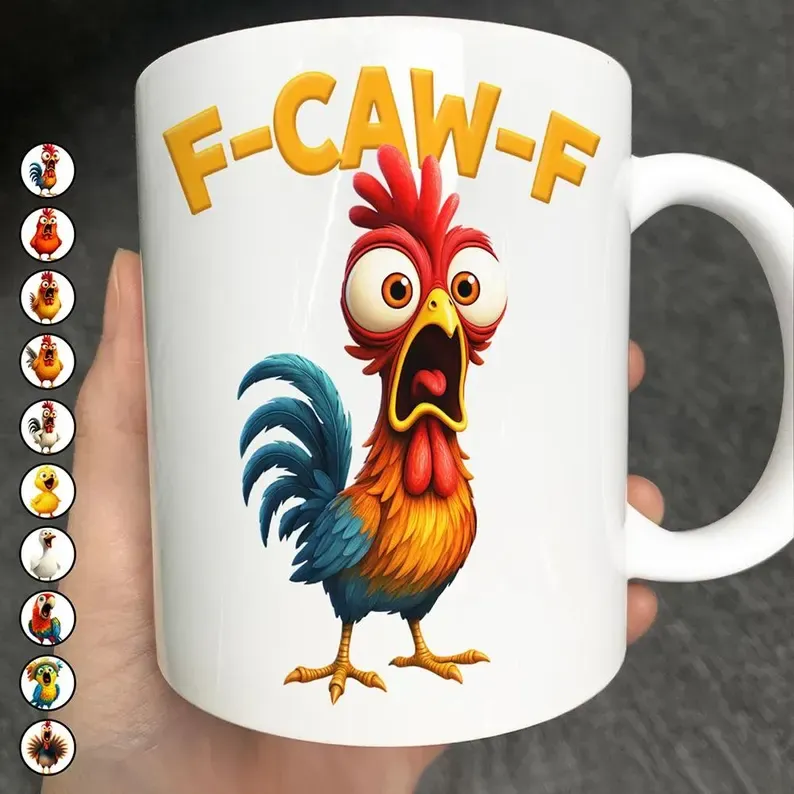 Funny Chicken F-Caw-F Mug