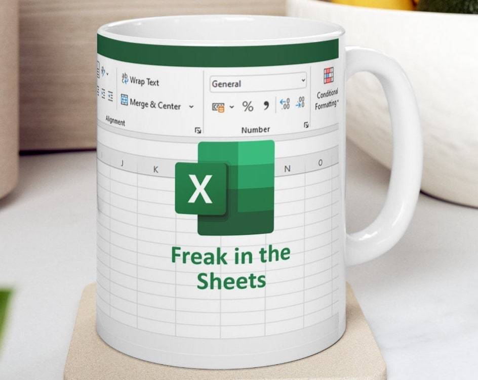 excel Freak in the sheets mug