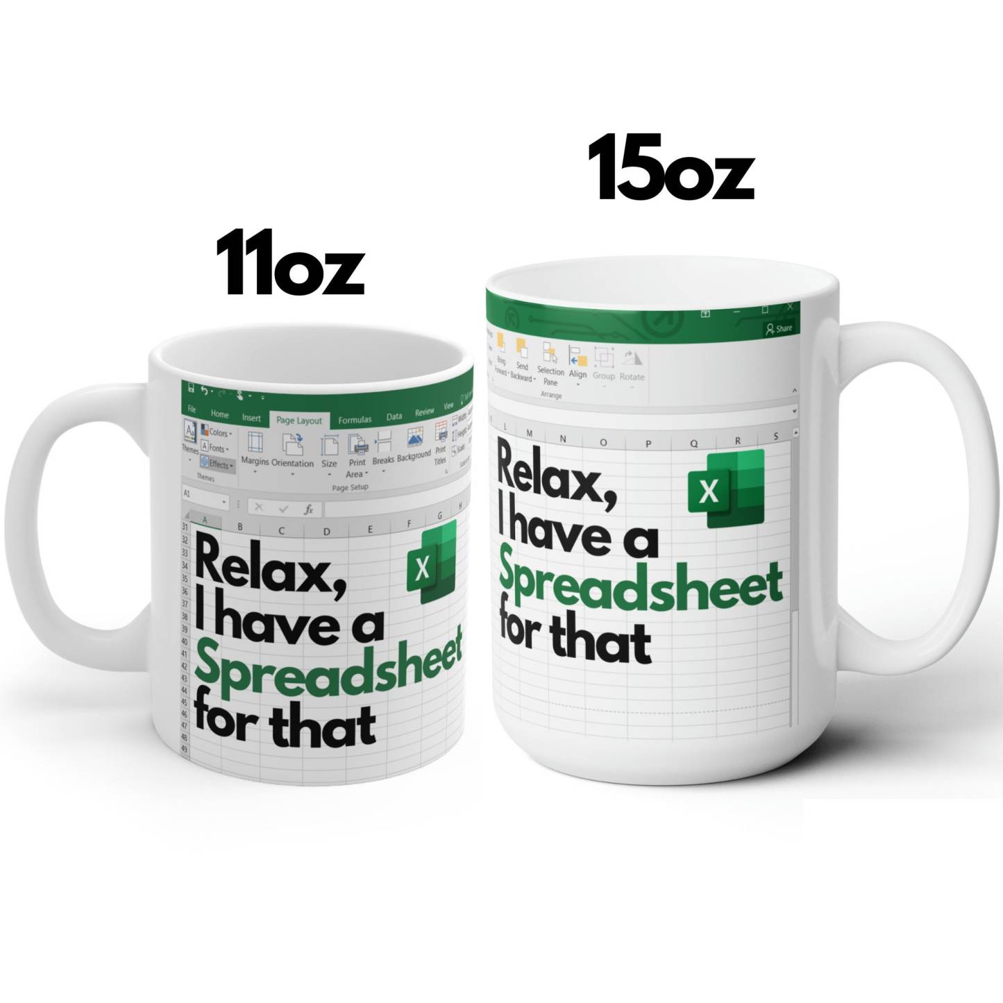 excel Freak in the sheets mug