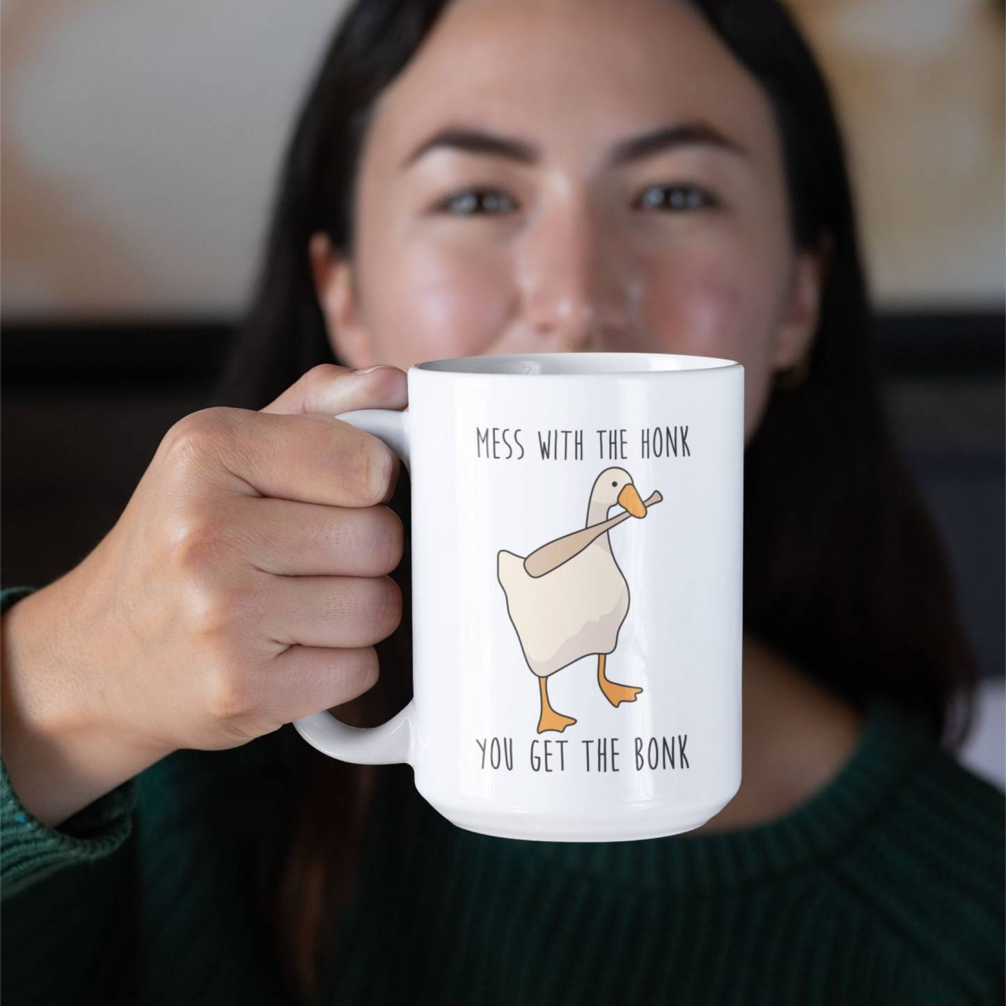 Mess With The Honk You Get The Bonk Funny Goose Mug