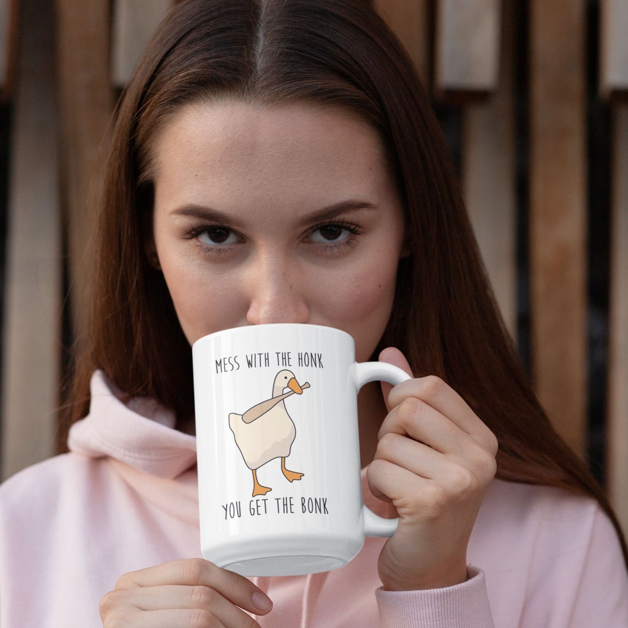 Mess With The Honk You Get The Bonk Funny Goose Mug