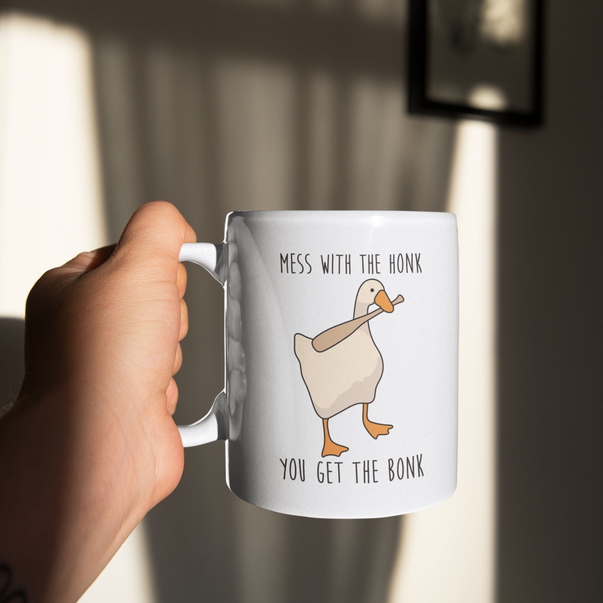 Mess With The Honk You Get The Bonk Funny Goose Mug