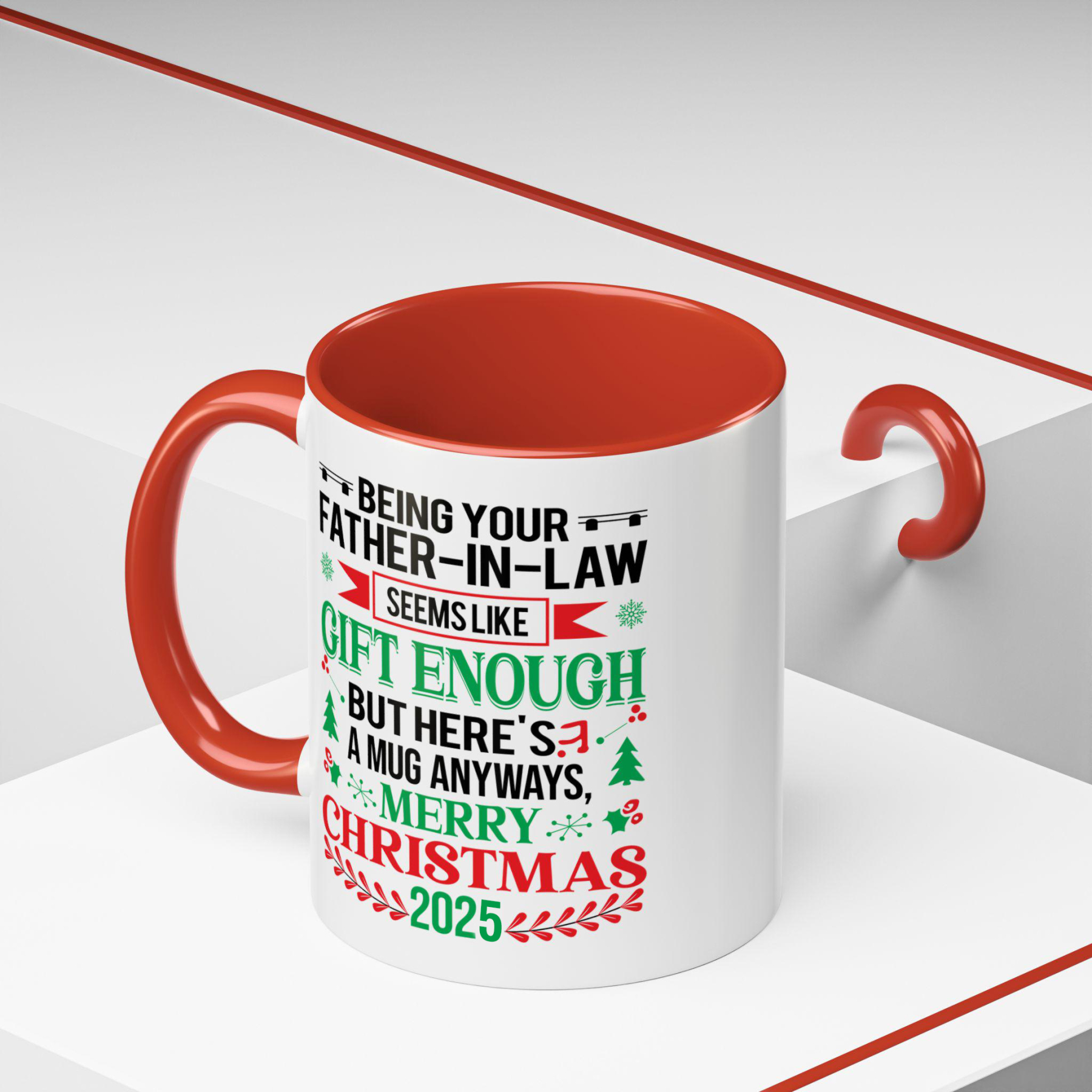 Being Your Father-In-Law Christmas Gift 2025 Colorful  Coffee Cup Mug