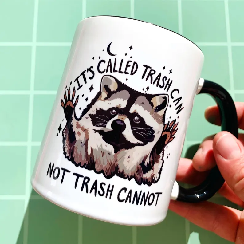 Funny Raccoon Mug Motivation Work Coffee Cup