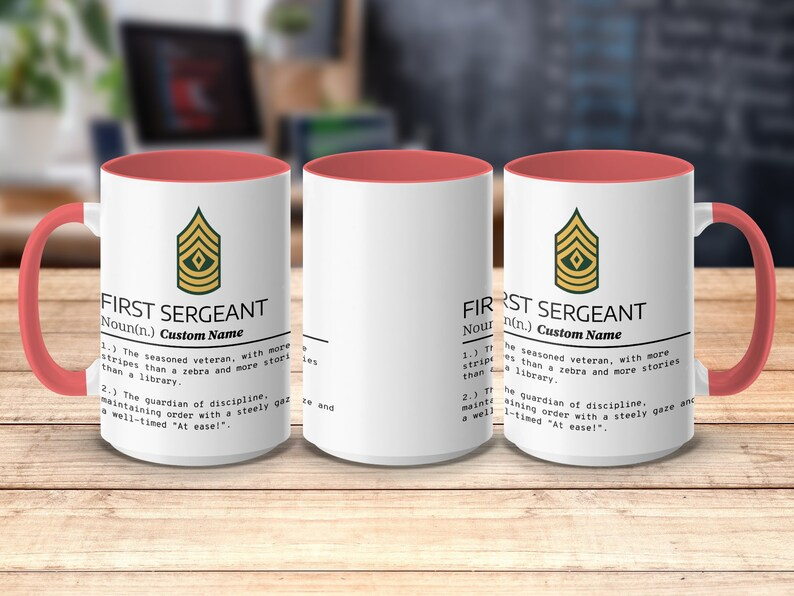 First Sergeant Custom Name Mug