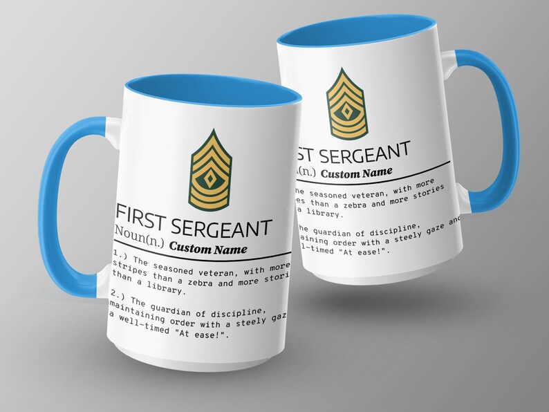 First Sergeant Custom Name Mug