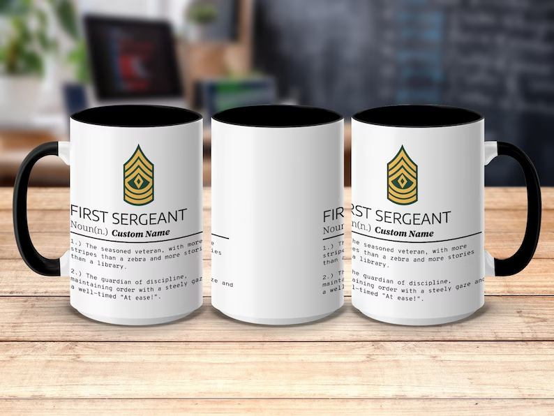First Sergeant Custom Name Mug