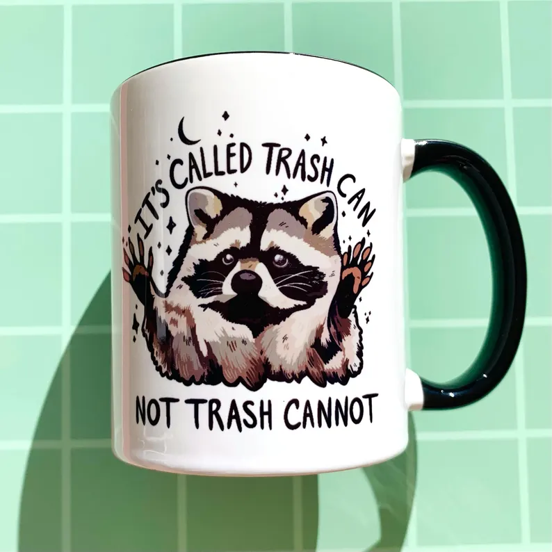 Funny Raccoon Mug Motivation Work Coffee Cup
