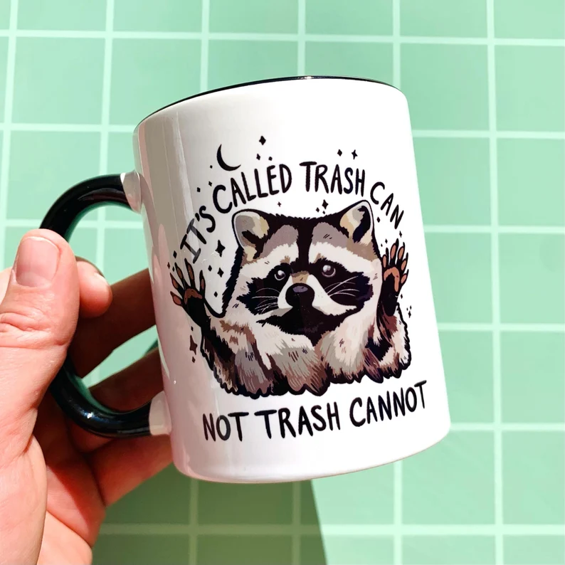 Funny Raccoon Mug Motivation Work Coffee Cup