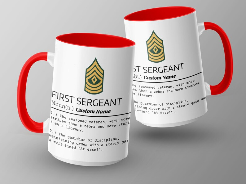 First Sergeant Custom Name Mug
