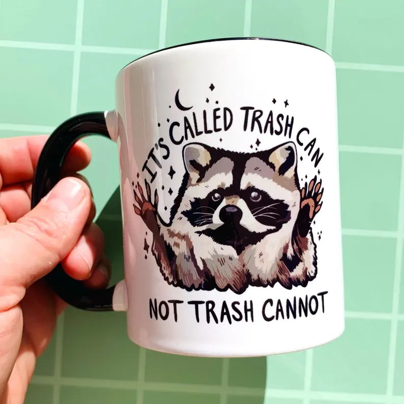 Funny Raccoon Mug Motivation Work Coffee Cup