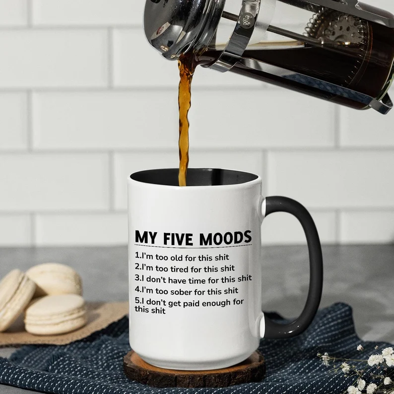 My Five Moods Coffee Mug