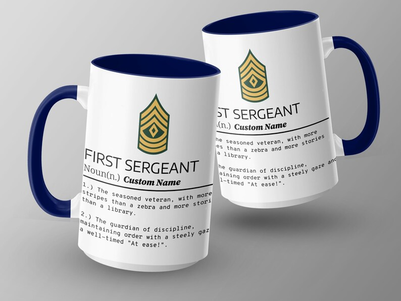 First Sergeant Custom Name Mug