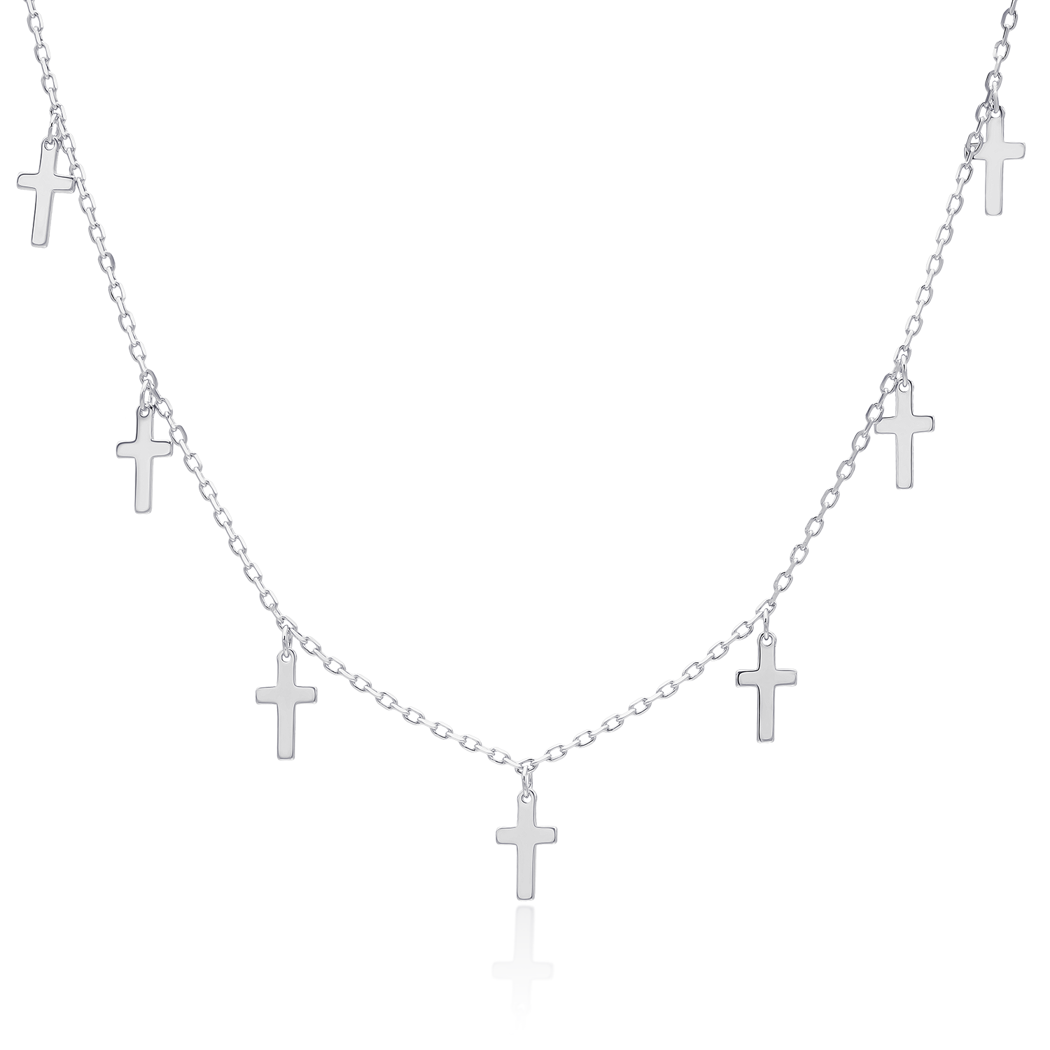 Cross drop necklace