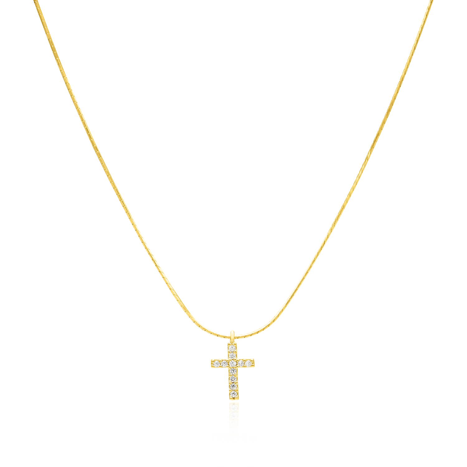 Cross pendant silk necklace