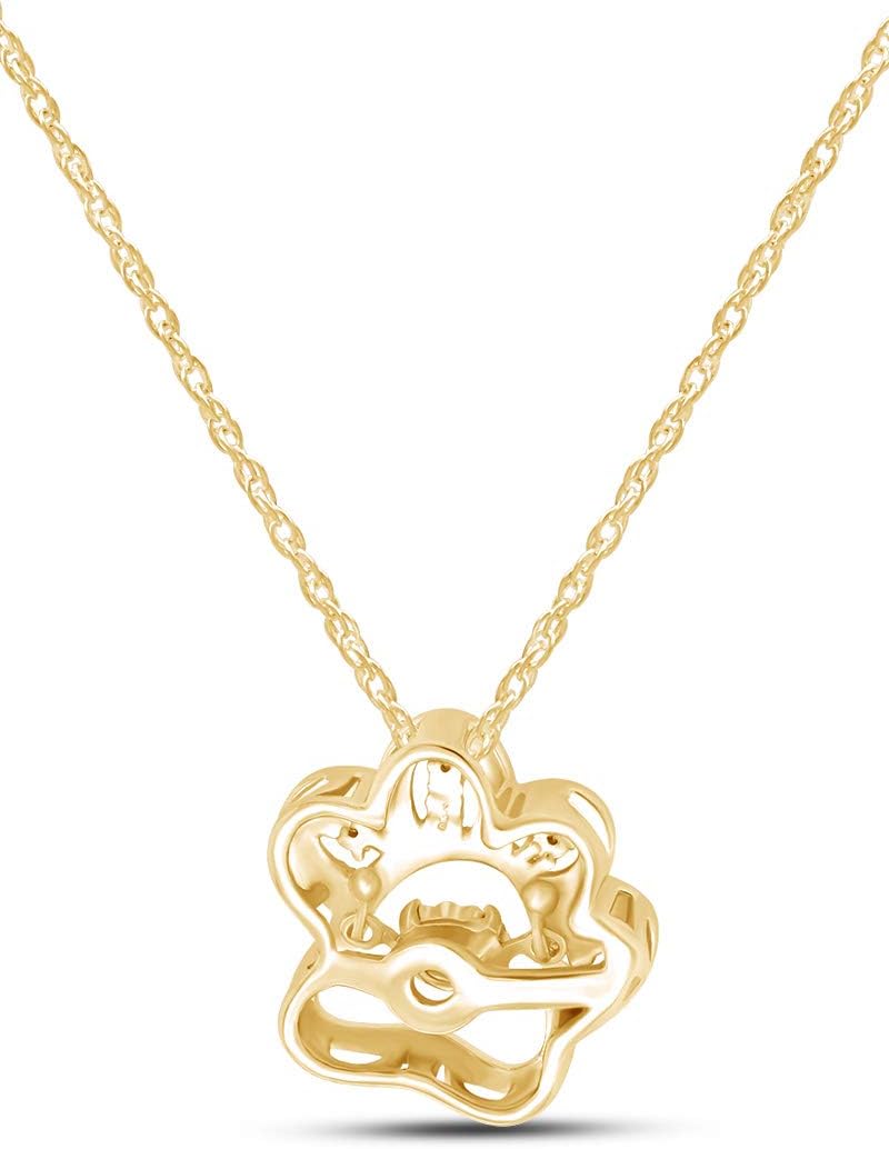 Innoven American Natural Diamond Gold Dog Claw Pendant Necklace
