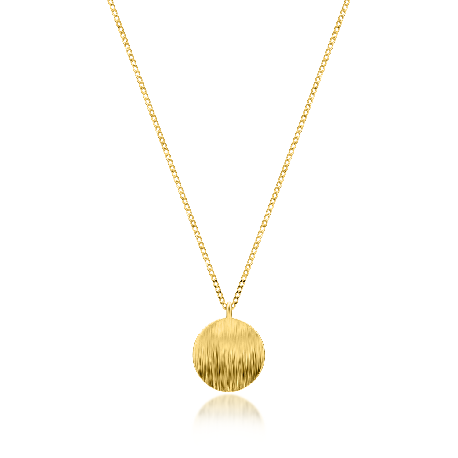 Curved circle necklace