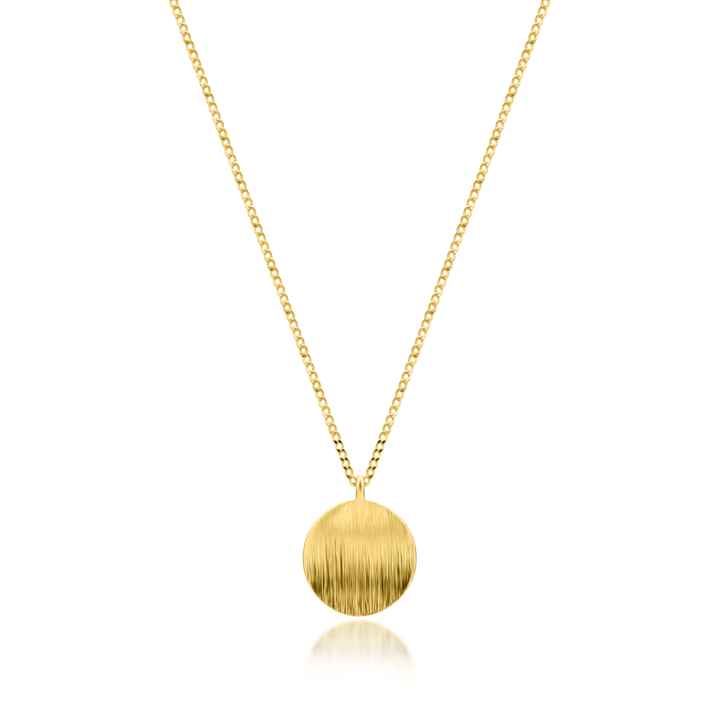 Curved circle necklace