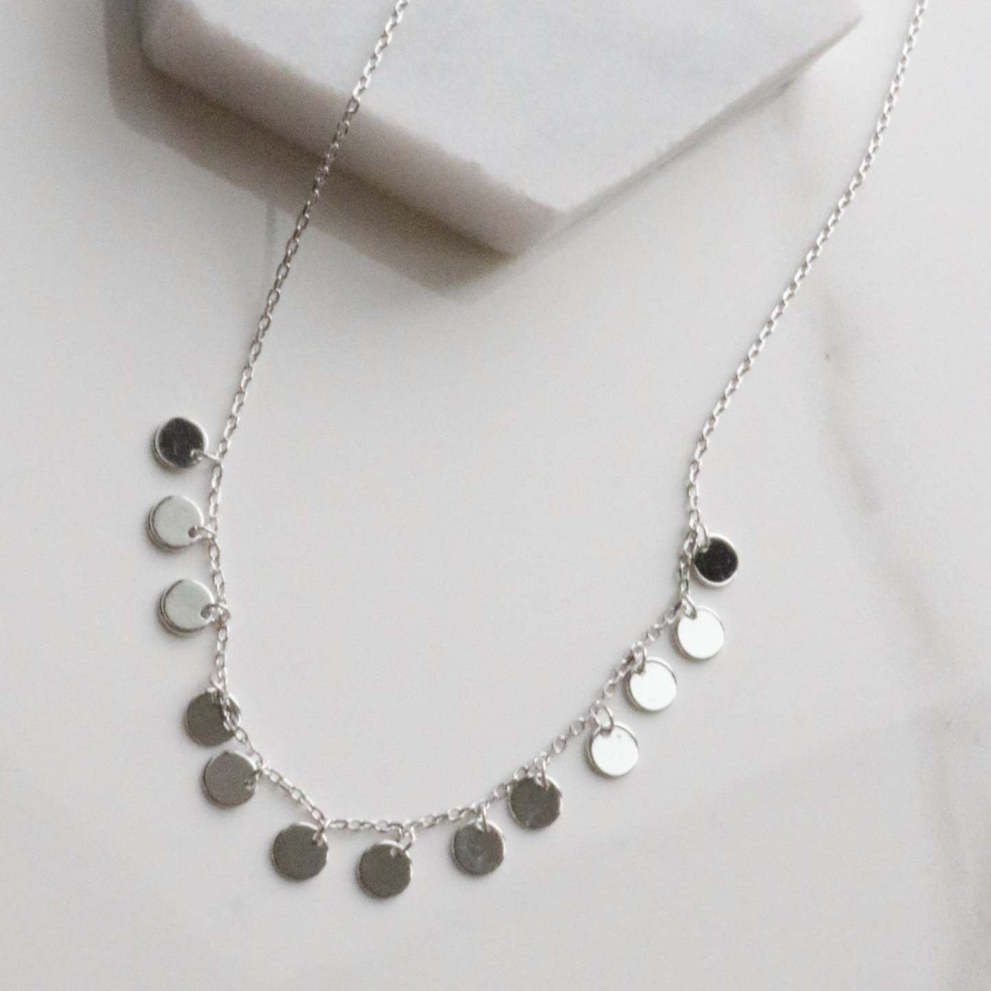 Sequin circle necklace