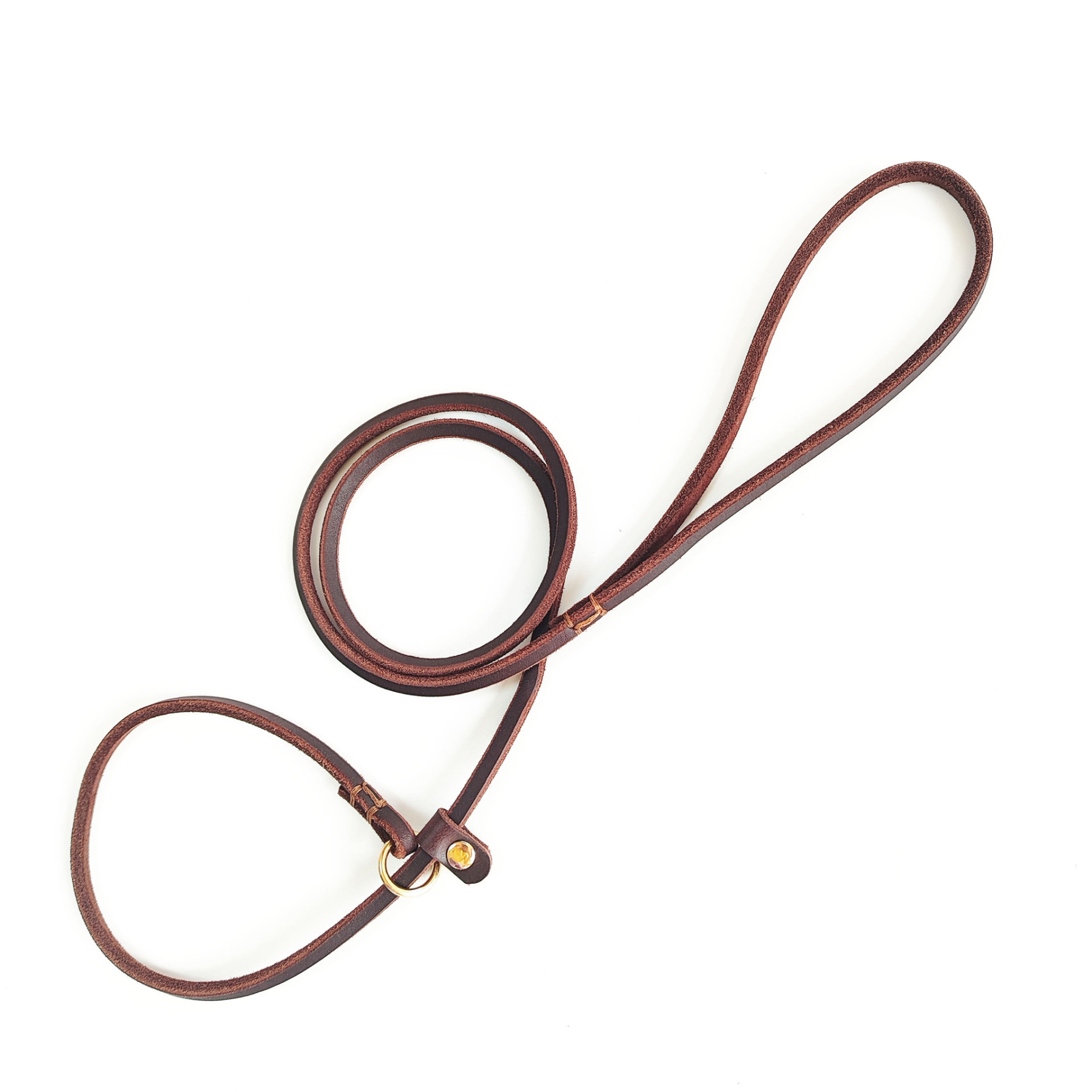 Genuine leather p rope cowhide punch leather 6mm dog training