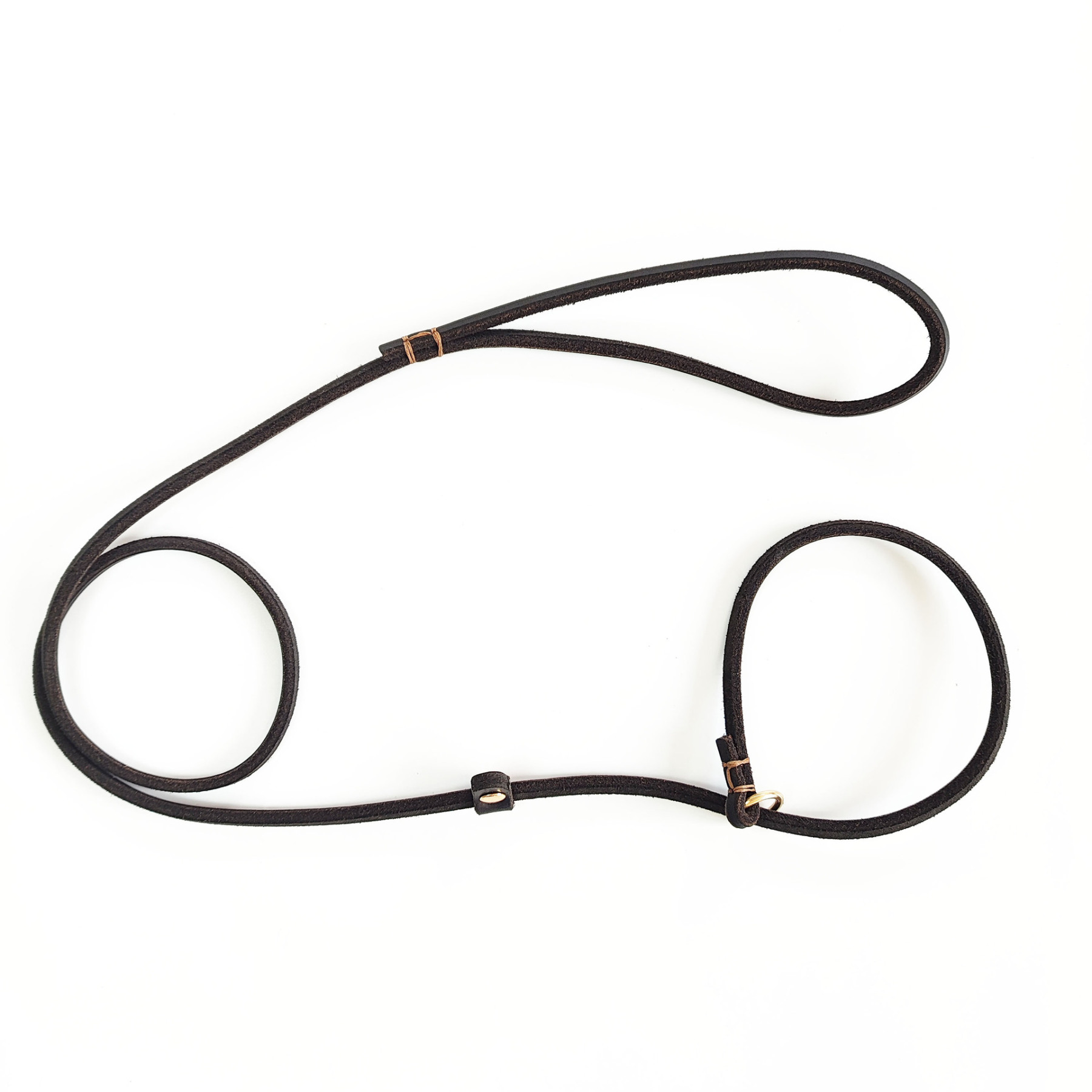 Genuine leather p rope cowhide punch leather 6mm dog training