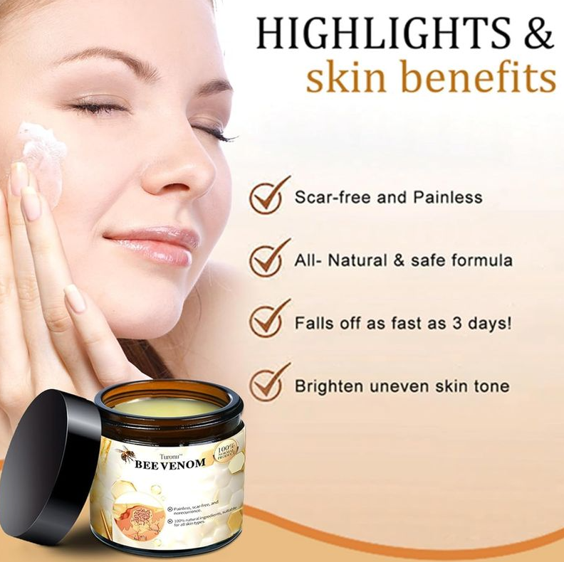 Turonu Bee Venom Treatment Cream, 2024 New Bee Venom Treatment Gel, Professional Bee Venom Repair Cream for All Skin Types (1Pcs)             