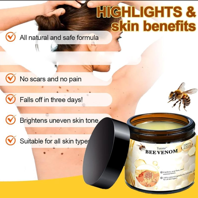 Turonu Bee Venom Treatment Cream, 2024 New Bee Venom Treatment Gel, Professional Bee Venom Repair Cream for All Skin Types (1Pcs)             