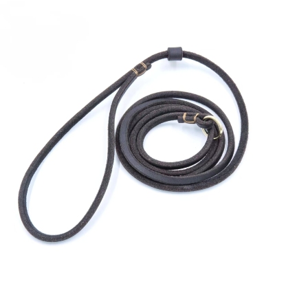 Genuine leather p rope cowhide punch leather 6mm dog training