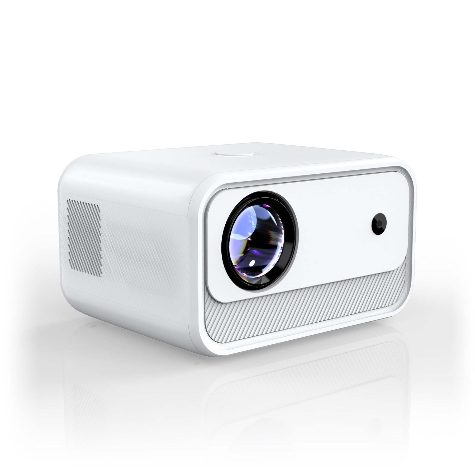 Smart 4K Projector, Mini Projector with 2.4G 5G Wi Fi and Bluetooth 5.0, Support Auto Trapezoidal Correction and Short Focus Projection, for Home Theater