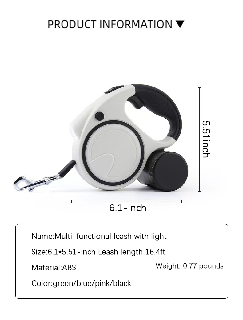 Dog Leash Automatic Retractable Two-Color Dog Leash Pet Supplies Beautiful And Fashionable Multi-Color