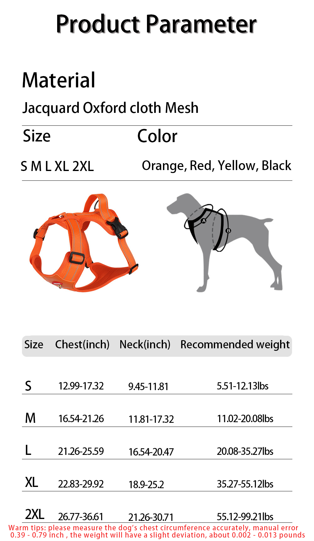 New dog leash explosion-proof punch reflective pet chest and back medium and large dogs