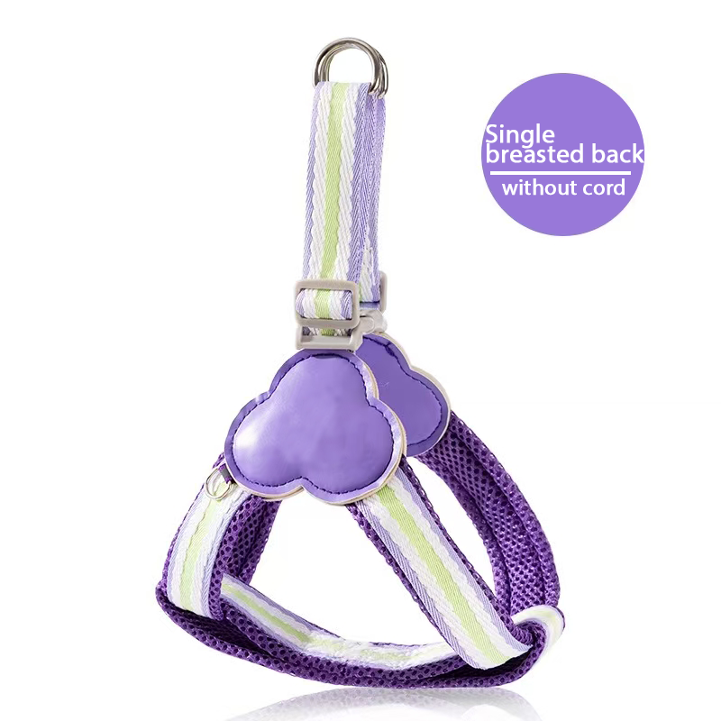 Purple Rainbow Y Leash Small & Medium Dog Outdoor Dog Leash Chest & Back