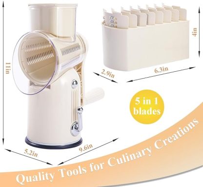 🧑‍🍳Kitchen Artifact - 49%OFF🥳-Rotary Grater 5 in 1 