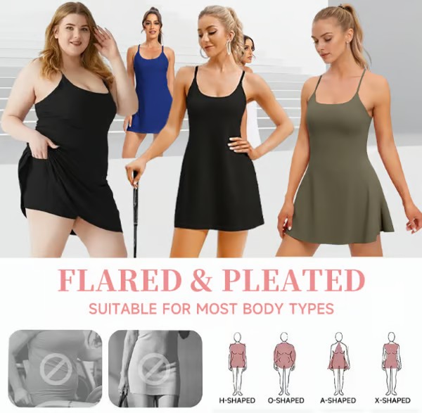 The Ultimate Tummy Control Backless Active Dress -Made for Movement & Easy Bathroom Breaks