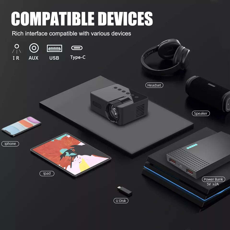 Mini Proyector Para Moviles Celular Wifi Bluetooth Android Y Ios Iphone Portatil