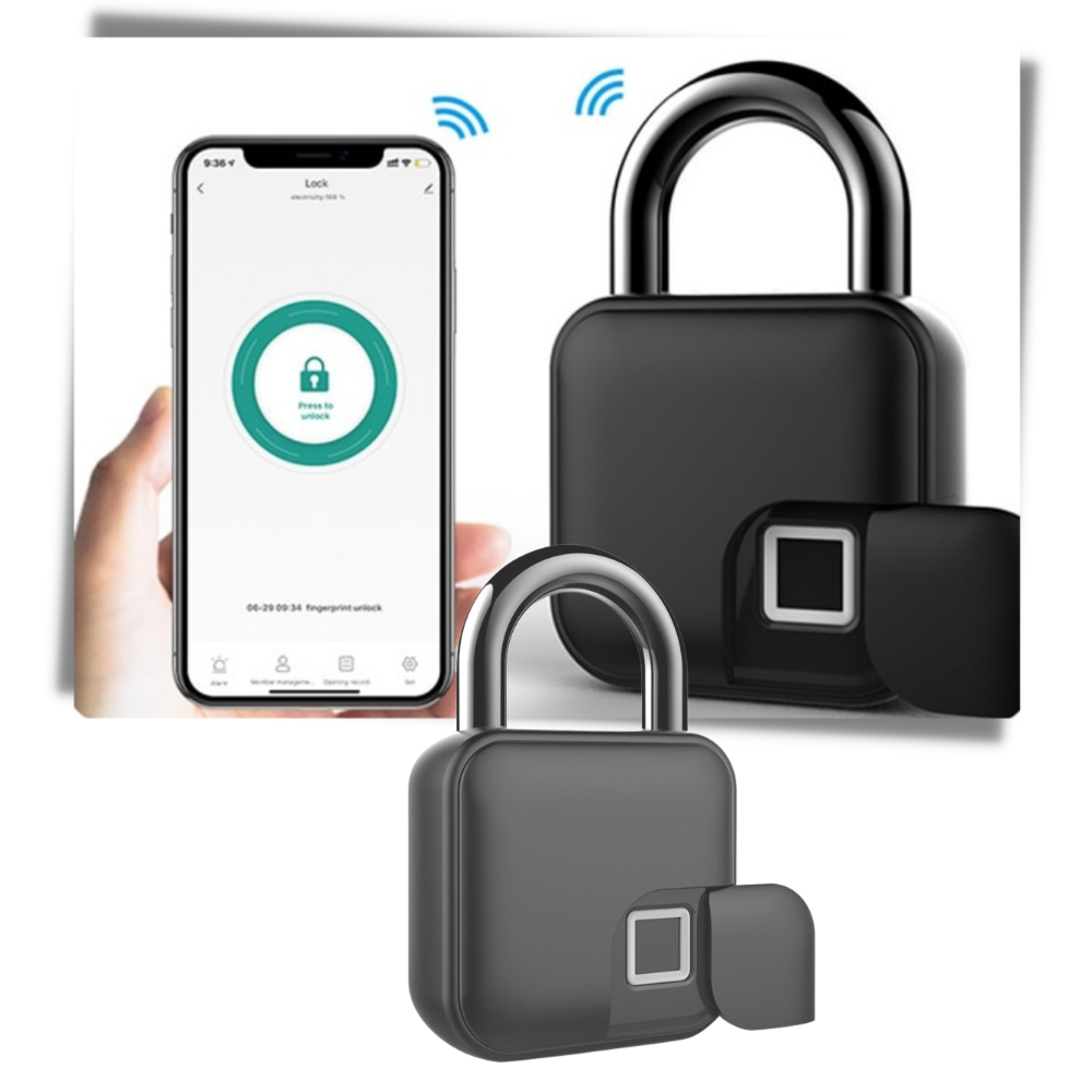 Bluetooth Fingerprint Padlock - Smart Build - 