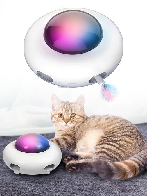 Cat UFO Interactive Teaser Toy