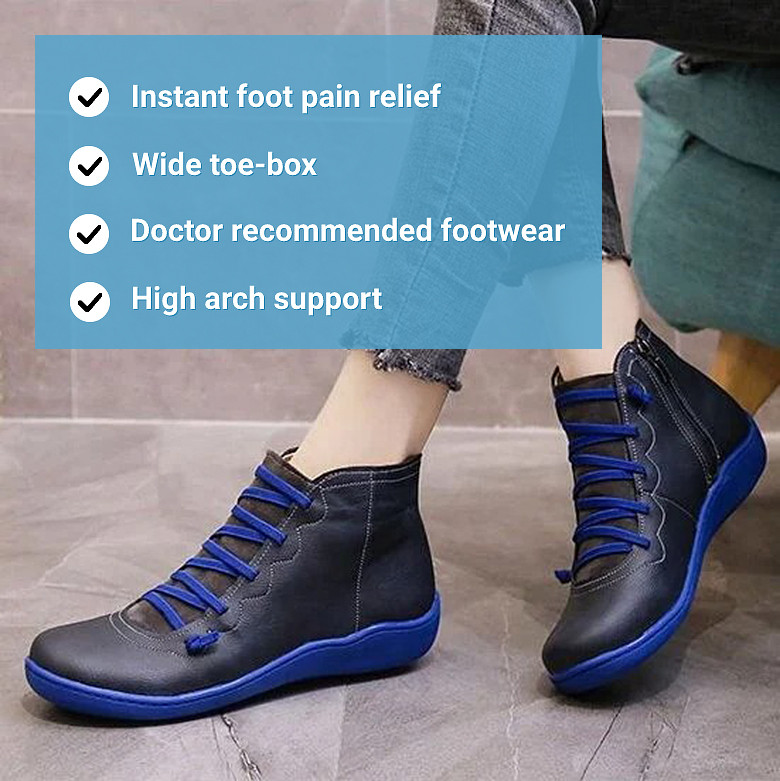 Groovywish Women Leather Waterproof Orthopedic Vintage Boots 11 166047901622d8846831