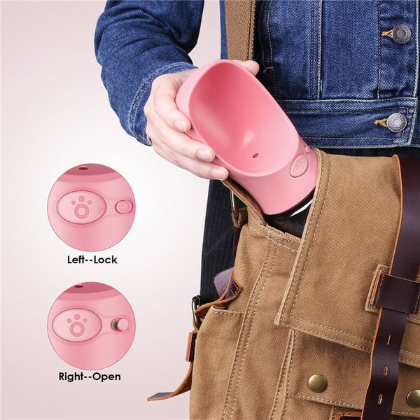 Dog Water Bottle, portable dog water bottle, dog travel water bottle, dog crate water bottle, portable dog water bowl, dog water bottle bowl, travelling dog bowl, dog bottle, portable dog water