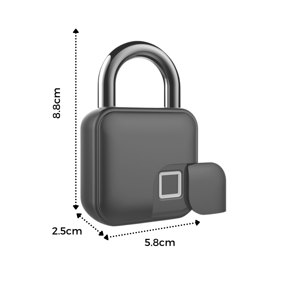 Bluetooth Fingerprint Padlock - Dimensions - 