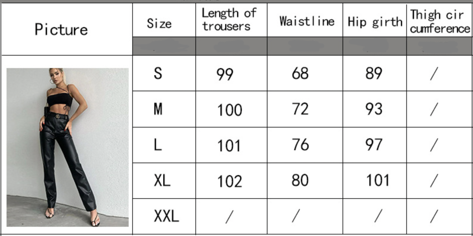 Faux Leather High Rise Straight Pants Size