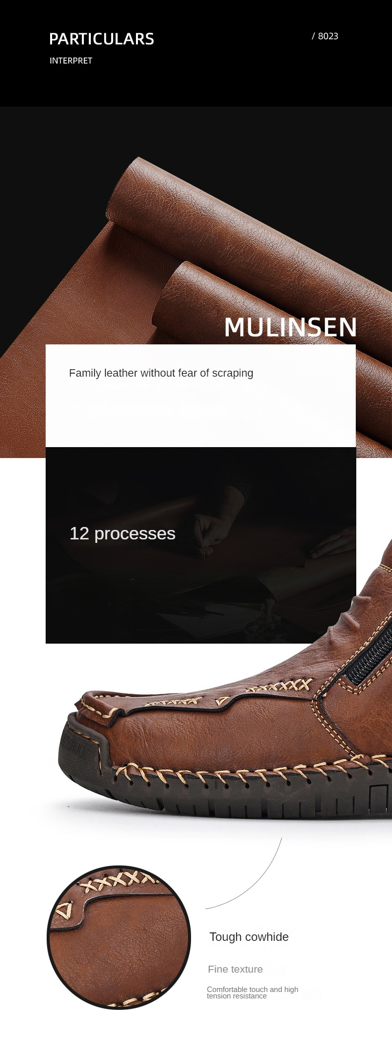 Mostelo - Men's Soft And Breathable Zipper Outdoor Tooling Boots V2 38 8f26a68d553e24f1bd2e61b4c19b241d