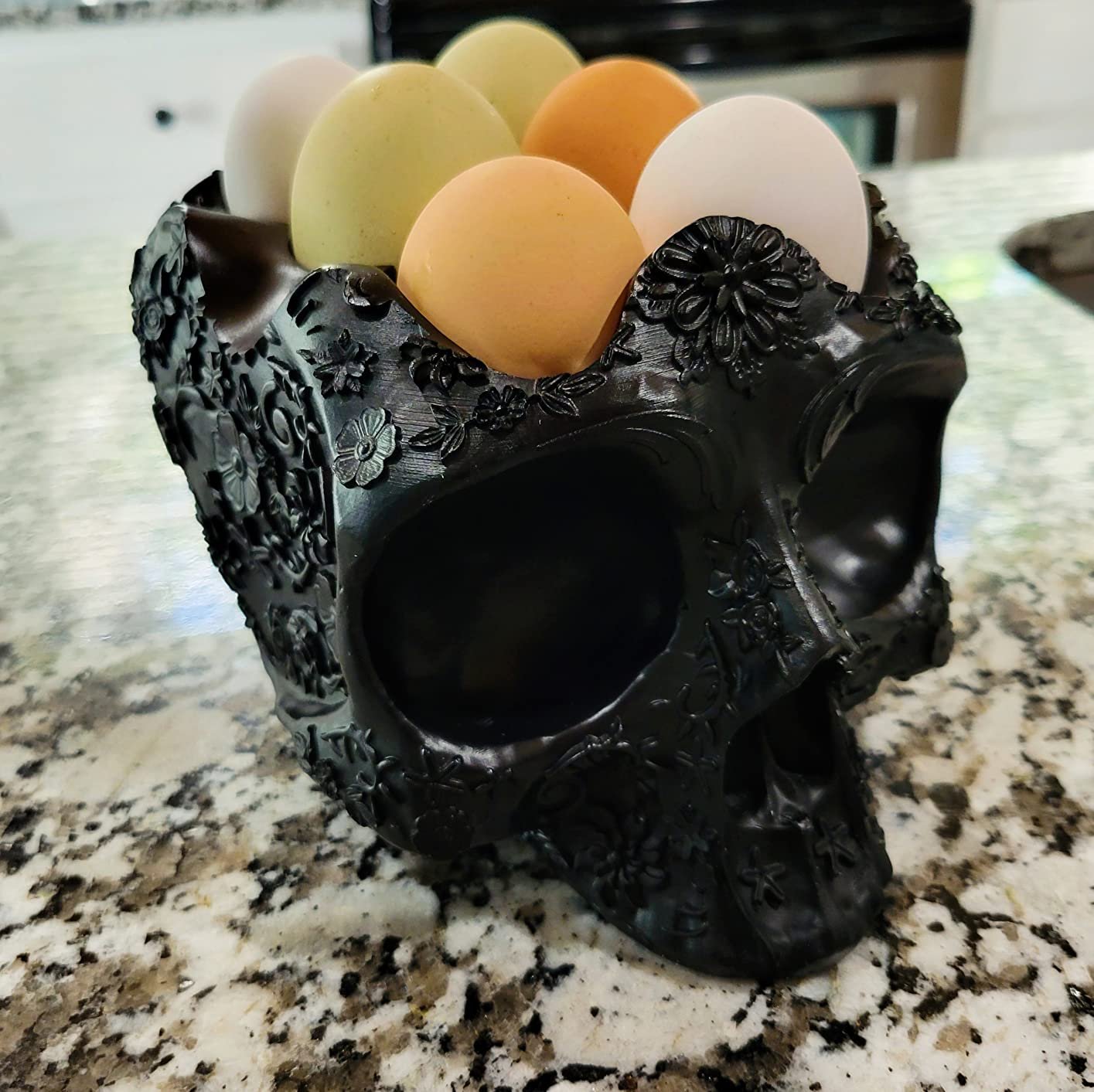 Beautiful goth egg display